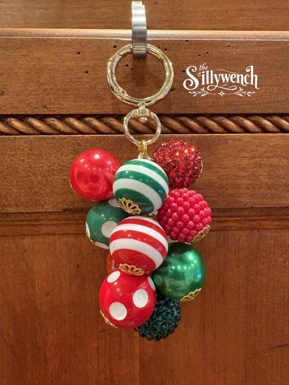 Mistletoe Magic Purse/Bag Charm, gold-toned - Picture 4 of 6